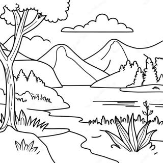 Beautiful North Carolina Landscape Coloring Page 46994-37154