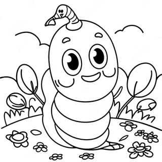 Pages Worm Coloring Pages