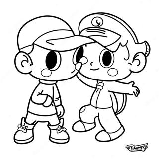 Timmy Turner And Cosmo Coloring Page 4701-3739