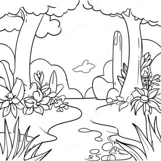 Beautiful Garden Of Eden Coloring Page 47024-37186