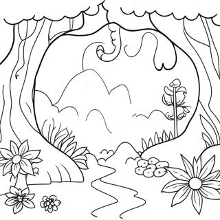 Beautiful Garden Of Eden Coloring Page 47024-37187