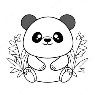 Kawaii Panda Coloring Page 47043-37190