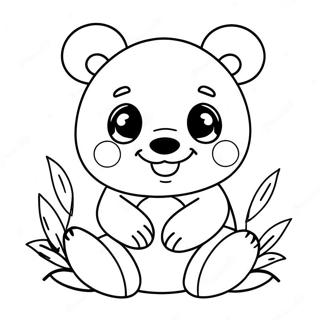 Kawaii Panda Coloring Page 47043-37192