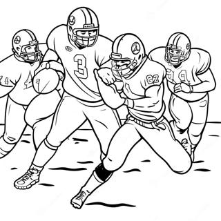 Alabama Crimson Tide Player In Action Coloring Page 47054-37217