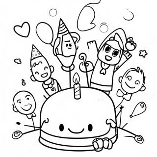 Fun 7th Birthday Party Coloring Page 47064-37202