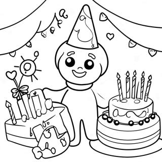 Fun 7th Birthday Party Coloring Page 47064-37203