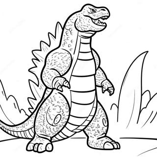 Realistic Godzilla Coloring Page 47083-37221