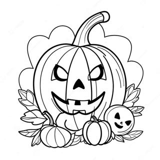 Spooky Samhain Pumpkin Coloring Page 47094-37234