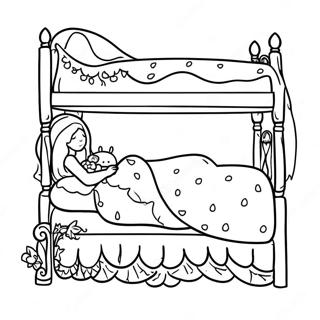 Princess And The Pea Coloring Page 47123-37265