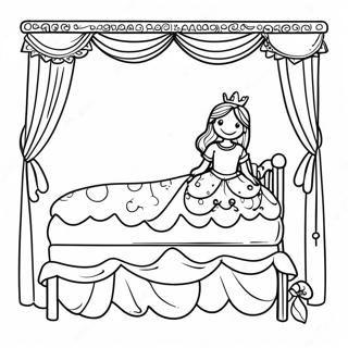 Princess And The Pea Coloring Page 47123-37266