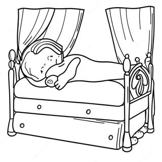 Princess And The Pea Coloring Page 47123-37268