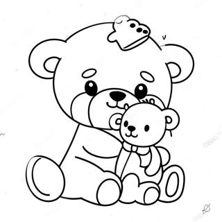 Cute Baby Boy With Teddy Bear Coloring Page 47154-37274