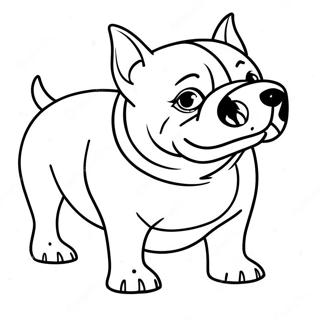 American Bully Dog Coloring Page 47163-37286