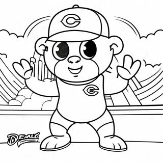 Cincinnati Reds Mascot Coloring Page 47184-37302