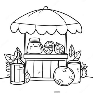 Lemonade Stand Coloring Pages