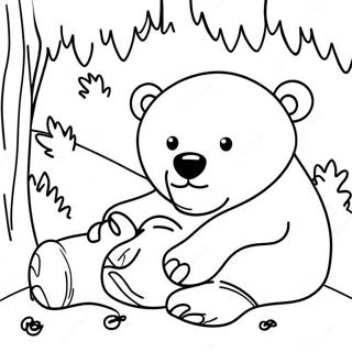 Hibernating Bears Coloring Pages