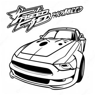 Раскраска Дрифтующей Машины Need For Speed 47254-37360