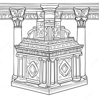 Solomon's Temple Furniture Coloring Pages