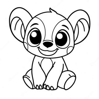 Cute Baby Stitch Coloring Pages