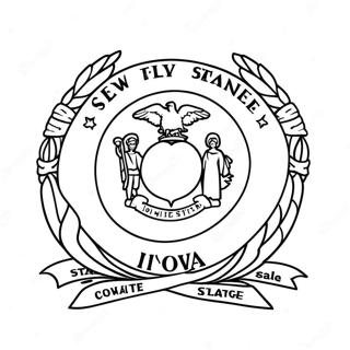 Iowa State Flag Coloring Page 47333-37423