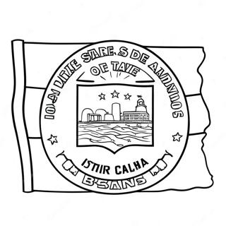 Iowa State Flag Coloring Page 47333-37424