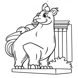 Iowa State University Mascot Coloring Page 47334-37426