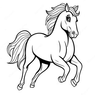 Majestic Horse Galloping Coloring Page 47374-37454