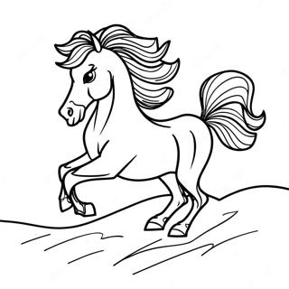 Majestic Horse Galloping Coloring Page 47374-37456