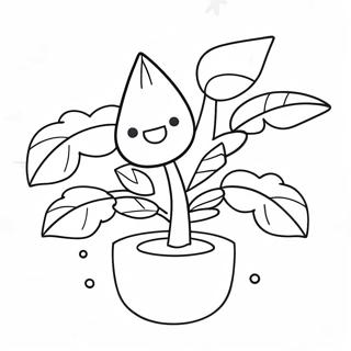 Kawaii Plante Farvelægningsside 47403-37482