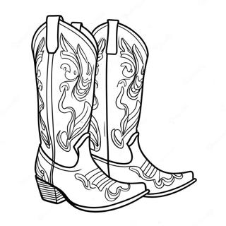 Cowgirl Boots Coloring Page 47413-37488