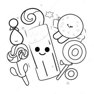 Kawaii Cute Candy Coloring Page 47463-37529