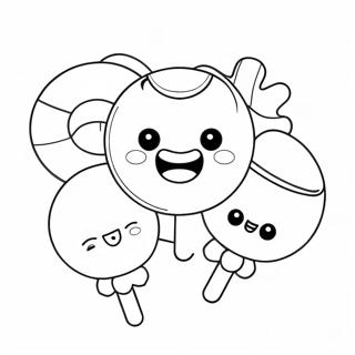 Kawaii Cute Candy Coloring Page 47463-37530