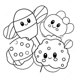 Kawaii Cute Candy Coloring Page 47463-37531