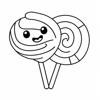 Adorable Kawaii Lollipop Coloring Page 47464-37522