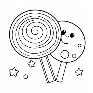 Adorable Kawaii Lollipop Coloring Page 47464-37523