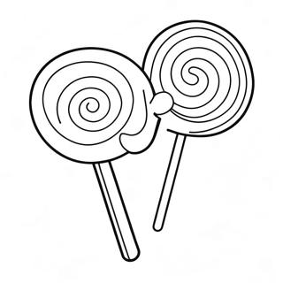 Adorable Kawaii Lollipop Coloring Page 47464-37524