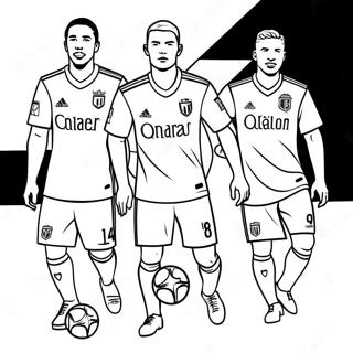 Lafc Players In Action Coloring Page 47494-37555