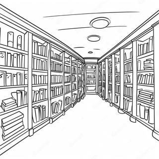 Library Coloring Page 4750-3782