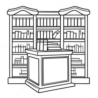 Library Coloring Page 4750-3784