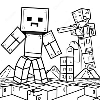 Minecraft Math Workpages Coloring Page 47513-37567