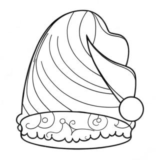 Festive Santa Hat Coloring Page 47524-37579