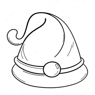 Festive Santa Hat Coloring Page 47524-37580