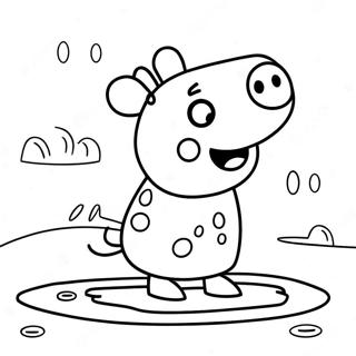 Peppa Pig Muddy Puddles Coloring Page 47543-37586