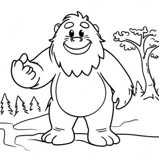 Friendly Abominable Snowman Coloring Page 47604-37648