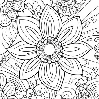 Bold And Easy Flower Coloring Page 4761-3790