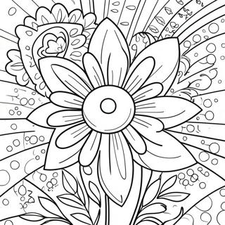 Bold And Easy Flower Coloring Page 4761-3791