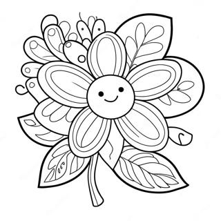 Bold And Easy Flower Coloring Page 4761-3792