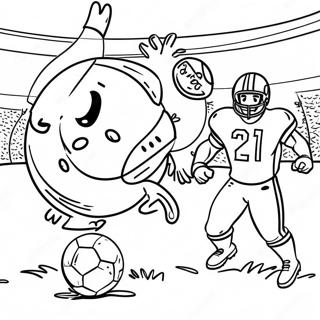 Exciting Football Game Coloring Page 47624-37663