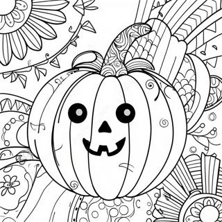 Halloween Zentangle Coloring Pages