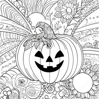 Halloween Zentangle Pompoen Kleurplaat 47673-37699